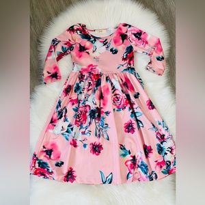 ❌SOLD❌Cute boutique girls floral dress size 4